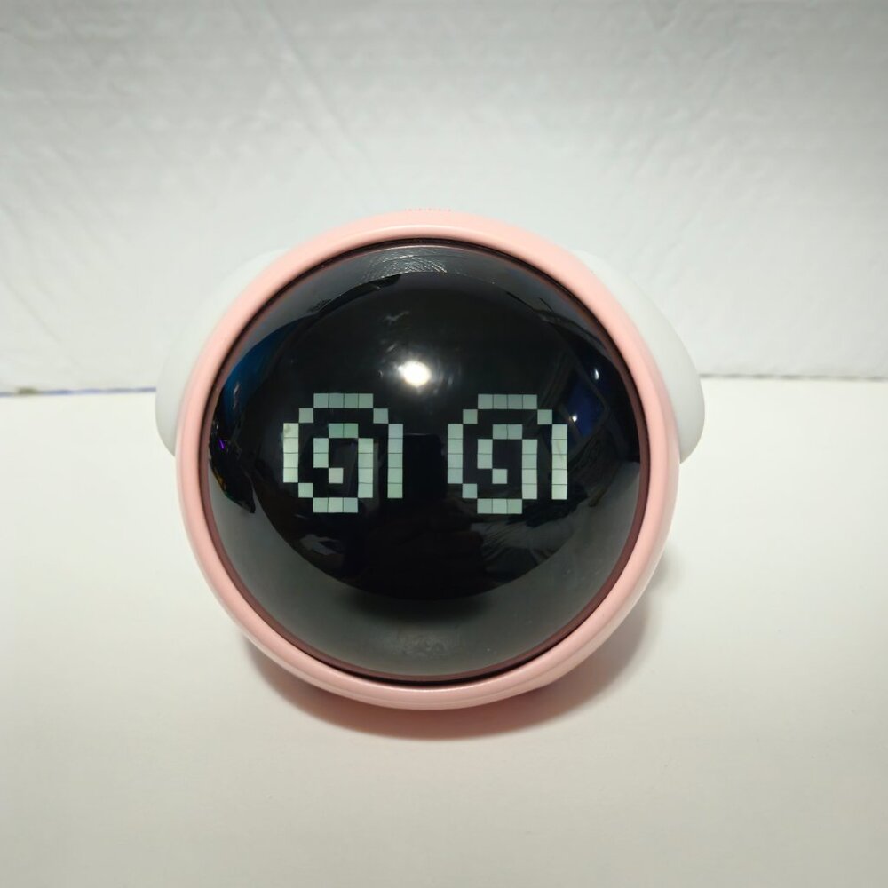 MikoDream Emoji Kids cute alarm clock with adjustable night light pink & white